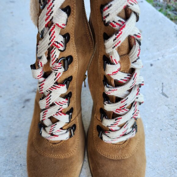 Buckle Crevo W9 Tan Leather Lace-Up Ankle Boots - Picture 5 of 7